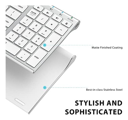 Iclever Bk10 Teclado Bluetooth, Teclado Para Múltiples Dispo