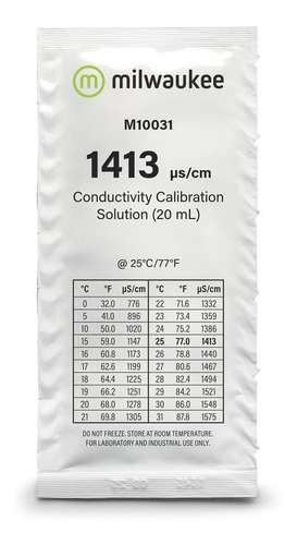 Solucion Calibracion Conductividad 1413s/cm Milwaukee 20ml