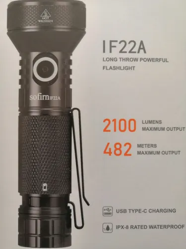 Linterna Tactica Sofirn If22a Led Recargable 629mtrs