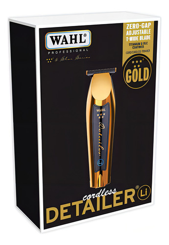 Máquina De Acabamento Wahl Detailer Gold Li Cordless Bivolt Dourado