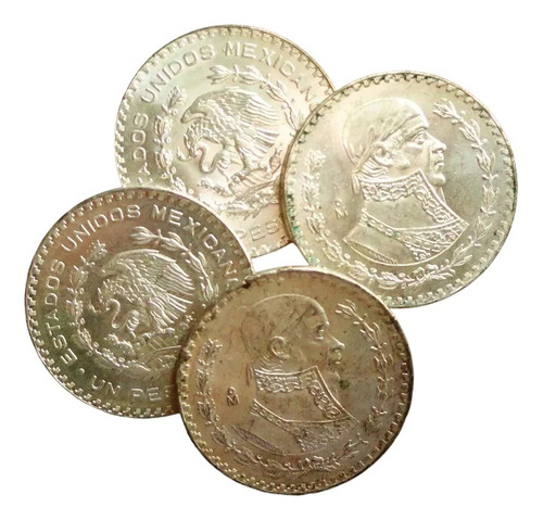 Moneda Un 1 Peso Tepalcate Morelos Plata Con Brillo Original