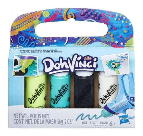 Play-doh Pack X 4 Dohvinci  E 00338 Sobre Ruedas Juguetes