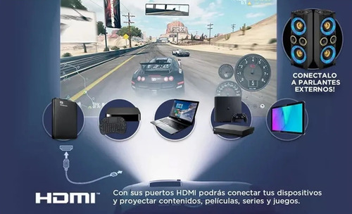 Imagen 5 de 7 de Mini Proyector Gadnic Proj0060 1200 Lúmenes Portátil