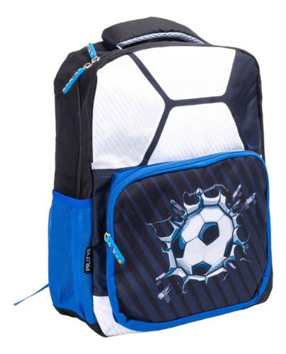 Mochila Escolar De Futbol Infantil + Cartuchera De Regalo