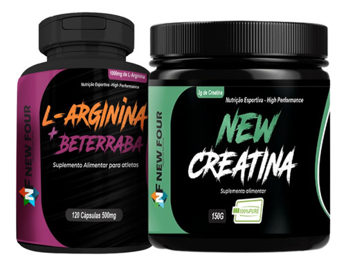 Kit Pré Treino Vasodilatador Arginina Beterraba + Creatina