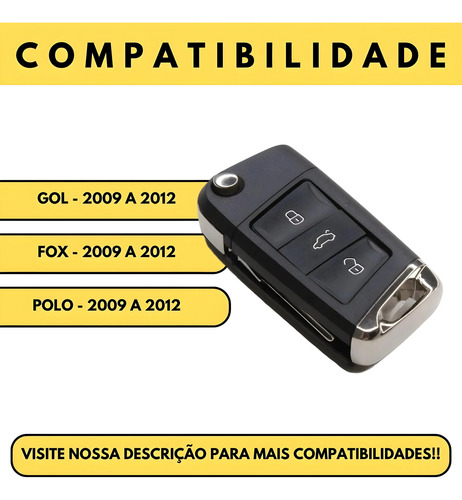 Chave Canivete Gol G5 Fox Polo Adaptação 3 Botões