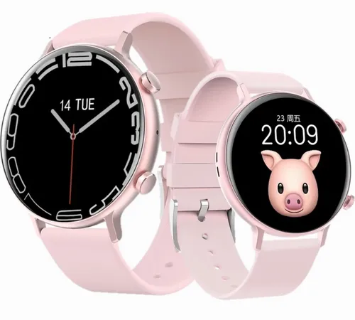 Smartwatch Para Mujer Redondo Llamadas Pasos Calorias Reloj