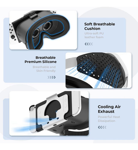 Auriculares Vr, Gafas De Realidad 3d, Diadema Ajustable 3d