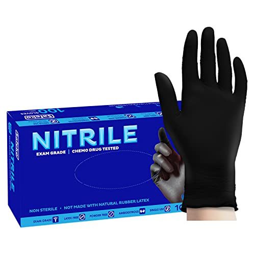 Guantes Nitrilo Negros 5 Mil Talla S Caja 1000unid