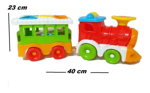 Imagen 6 de 8 de Tren Locomotora Vagon De Arrastre Y Encastre Bebes Rivaplast