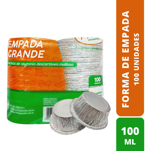 Embalagem Descartavel Empada Grande 100 Ml 100 Uni Full