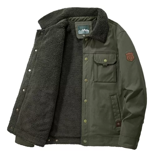 Abrigos de invierno para hombre, chaquetas de forro polar con cremallera  completa, tallas grandes, para entrenamiento, a la moda, casual, cálidas,  de