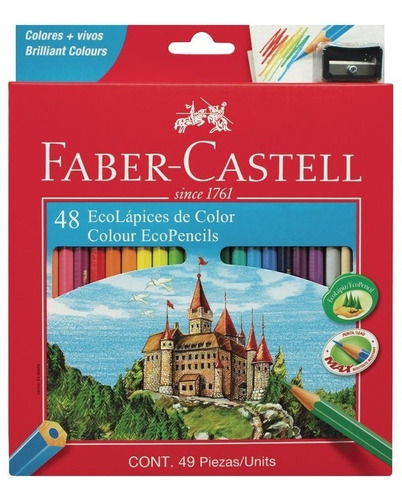 Lapices Faber Castell Ecolapices X48 + Sacapuntas