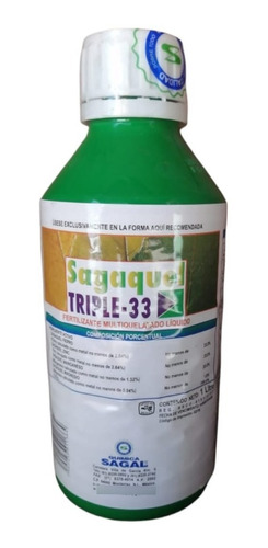 1lt Sagaquel T-33 Nutriente Foliar Radicular Multiquelatado