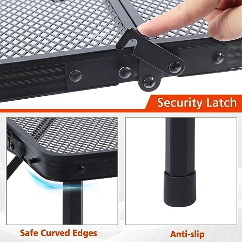 Mesa Plegable Portátil De 61 X 39 Cm Con Altura Ajustable