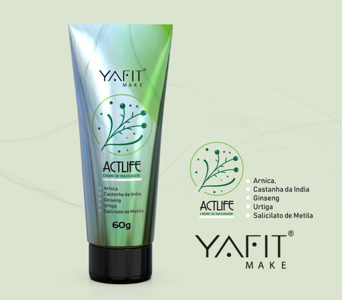 Imagem 1 de 2 de Creme De Arnica Para Tratamento Para Dor Actlife 60g - Yafit