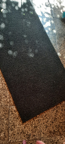 Alfombra Camino Rulo Pvc Negro Usada 1.84 M 60 Cm Pvc Negro (Usado)