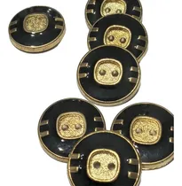 Comprar Antigua Casa De Botones Botones Negros Centro Dorados 20
