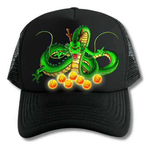 Gorra Trucker Shenlong Dragon Ball Black And White