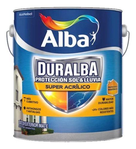 Pintura Latex Exterior Duralba Super Acrílico 20 Lts