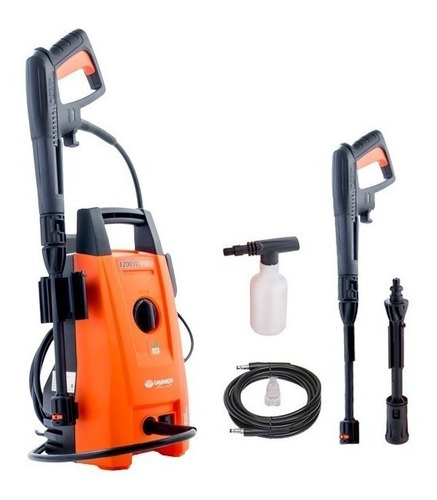 Imagen 6 de 9 de Hidrolavadora eléctrica Daewoo Eco DAX1130 naranja y negra de 1200W con 105bar de presión máxima 110V/240V - 50Hz/60Hz