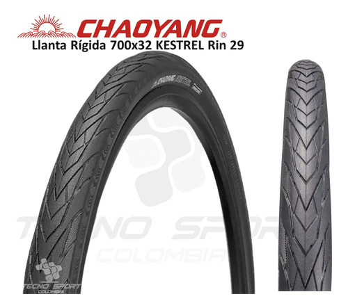 Imagen 3 de 7 de Llanta Bicicleta Chaoyang 700 X 32 Rin 29 Lisa + Neumático