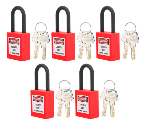 Tagout Lock 5 Sets Out Out, 38 Mm, Fabricado En Nailon, Resi