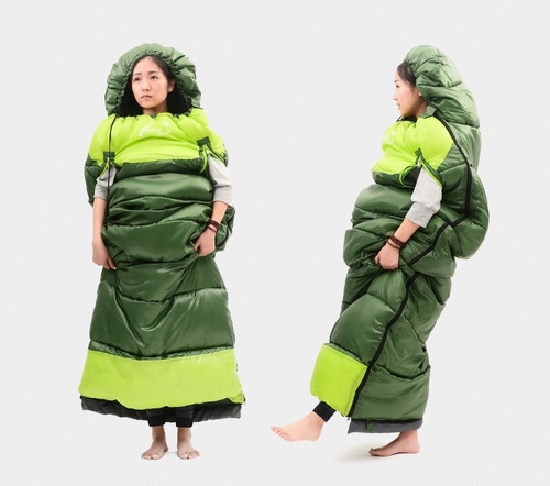 Sleeping Bag Bolsa De Dormir Parejas Izquierdo O Derecho Color Verde
