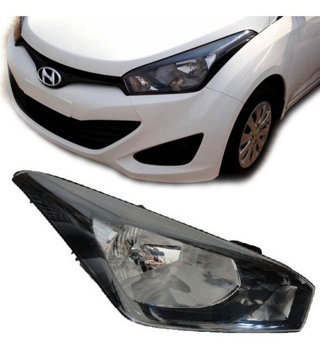 Farol Hyundai Hb20 Mascara Negra 2012 2013 14 15 16 17 Ld 