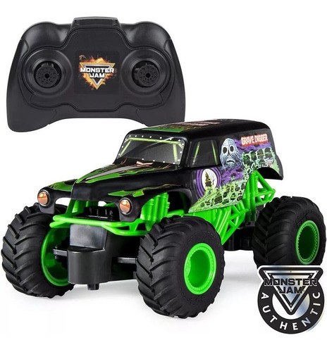 Imagen 3 de 9 de Spin Master Monster Jam Freestyle Force - 1:24 - Verde oscuro - Grave Digger