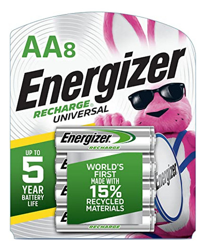 Energizer - Pilas AA Recargables, 2000 mAh, 8 Unidades.
