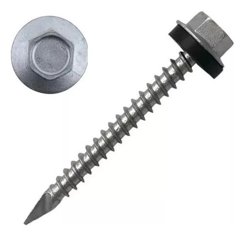 Tornillo Autoperforante Hex Techo Pta Fina 10x2 1/2 (100und)
