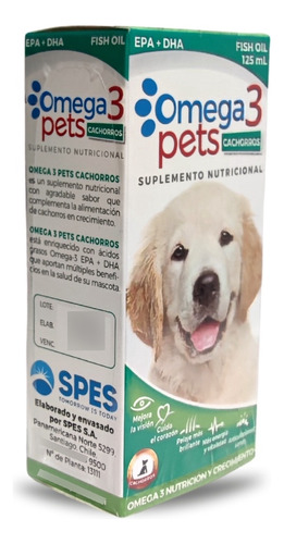 Omega 3 Pets Cachorros - Suplemento Nutricional 125ml