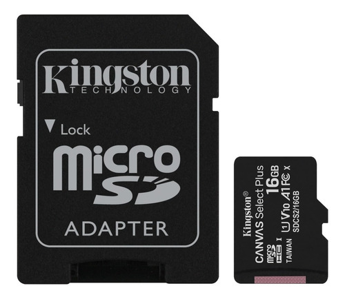 Tarjeta De Memoria Kingston Sdcs2 Con Adaptador Sd 16gb