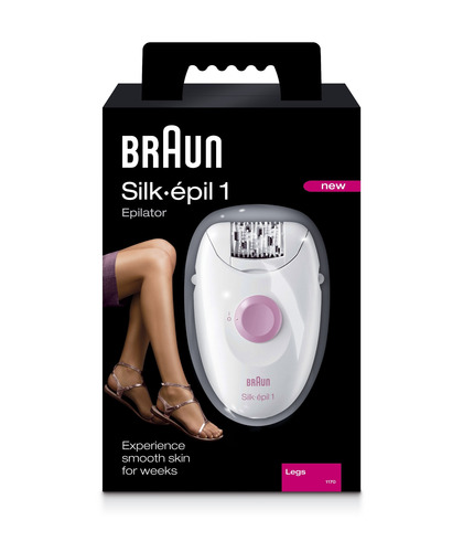 Imagen 2 de 2 de Depiladora eléctrica Braun Silk-épil 1 1170 color white y raspberry 100V/240V
