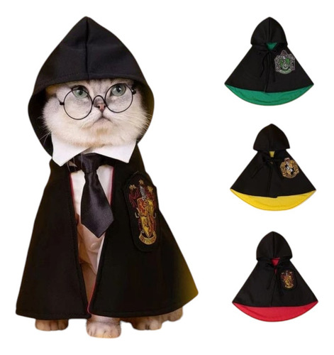 Capa Para Mascotas - Slytherin - Harry Potter - Disfraz