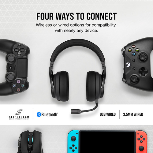 Cabezal Para Juegos Multiplataforma Corsair Virtuoso Rgb Wir