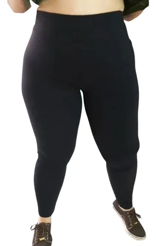 Cal a Legging Plus Size K2b Preta Original Tecido Grosso