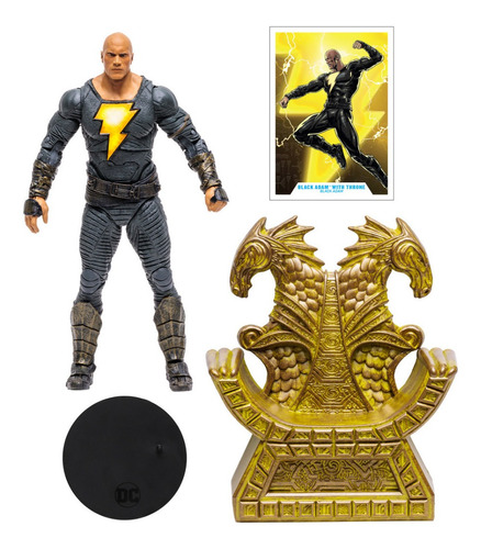 Figura Acción Black Adam Throne Justice League Dc Mcfarlane