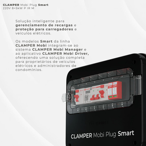 Clamper Mobi Plug Smart 220v 8+5kw P Ir M - Tomada Residenci