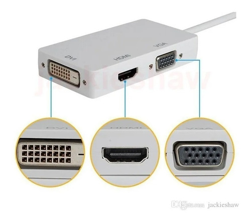 Cable Adaptador Mini Dp Display Port A Vga Dvi Hdmi H 20cms