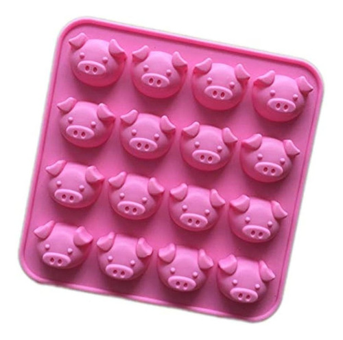 Molde De Silicona Longzang 16 Cavity Pig Para Candy Chocolat