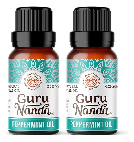 Aceite Esencial Peppermint Aromaterapia Guru Nanda Pack X2