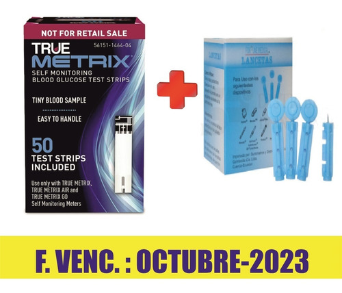 Tiras Reactivas True Metrix X 50 Unid. + Lancetas X100 Und