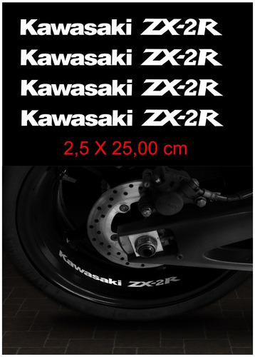 Kit Adesivos Interno Centro Roda Moto Kawasaki Zx2r Ca-10043