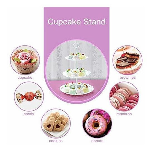 Soporte Plastico Para Cupcake Re Blanco Tarta 3 Nivele 2