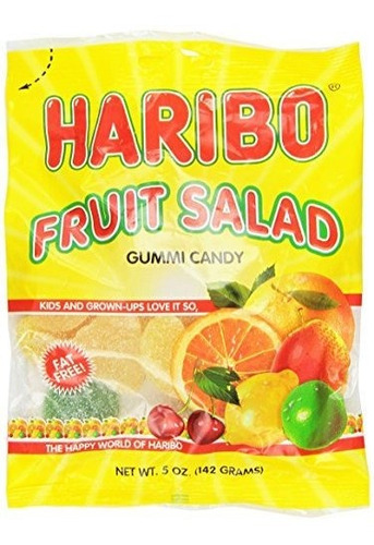 Dulce De Gomita, Haribo Gummies - Fruit Salad - 5 Oz