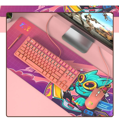 Imagen 6 de 6 de Teclado Mecánico Retroiluminado Switch Blue-daidai Stk 130