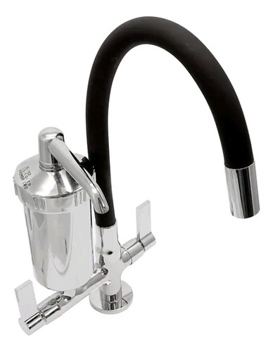 Torneira Cozinha Filtro Metal Mesa Gourmet 1/4 Volta Black