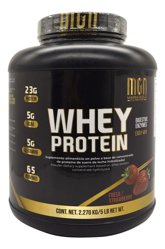 Whey Protein Sabor Fresa 5 Lb Mgn